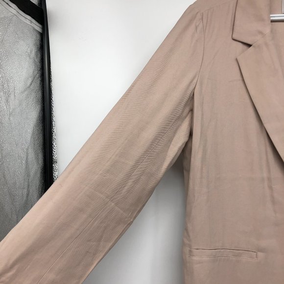 Nordstrom's Chelsea28 Beige Pale Pink Oversized lightweight Blazer size LG - Picture 7 of 16